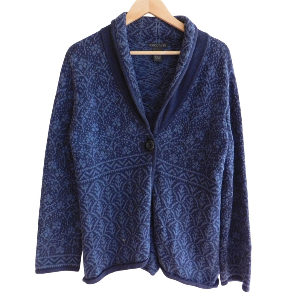 VTG 90's Nomadic Traders Nordic style cardigan sweater Cotton Size Medium